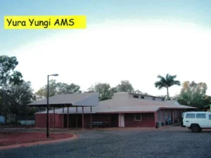 Historical view of the Yura Yungi AMS clinic building.